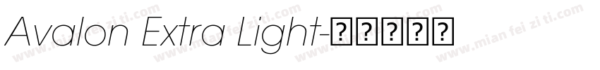 Avalon Extra Light字体转换